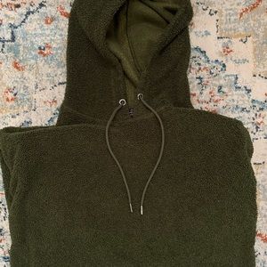 Green fuzzy hoodie